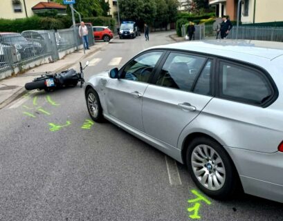 La scena dell'incidente a Noventa